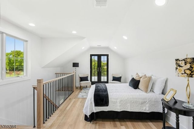 944 Orange Ave, Cranford Twp, NJ 07016 - bedroom with vaulted ceiling, light wood-style flooring, and recessed lighting