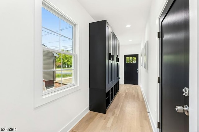 944 Orange Ave, Cranford Twp, NJ 07016 - corridor featuring light wood finished floors and recessed lighting