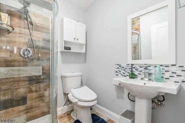 14 Lenox Ave, Green Brook Twp, NJ 08812 - bathroom featuring decorative backsplash and a stall shower