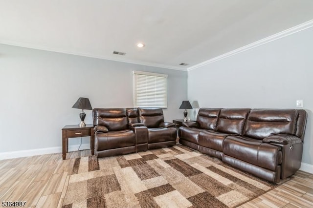 14 Lenox Ave, Green Brook Twp, NJ 08812 - living area with wood finished floors, ornamental molding, and recessed lighting