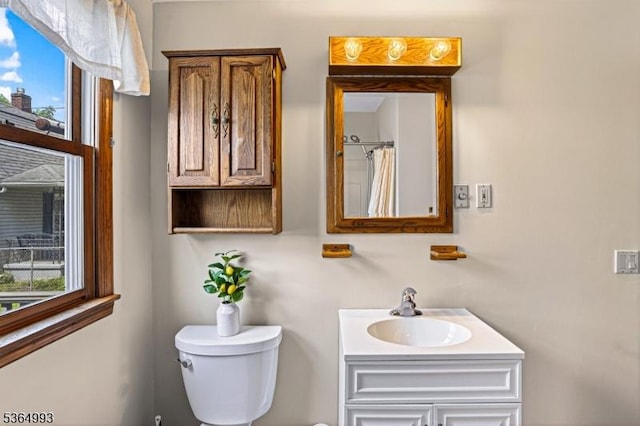 1033 Huff Ave, Manville Boro, NJ 08835 - bathroom featuring vanity, plenty of natural light, and a shower with shower curtain