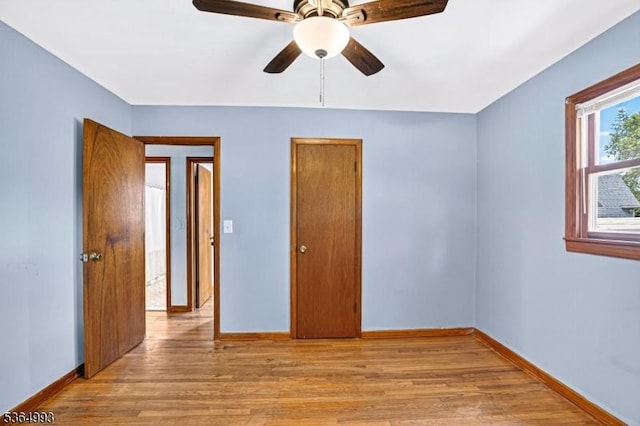 1033 Huff Ave, Manville Boro, NJ 08835 - unfurnished bedroom with wood finished floors and a ceiling fan
