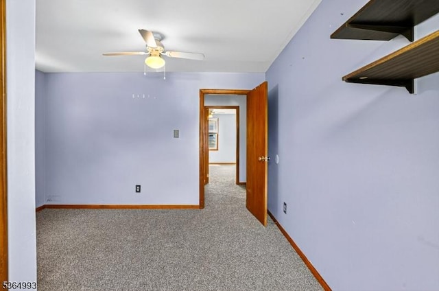 1033 Huff Ave, Manville Boro, NJ 08835 - carpeted spare room featuring a ceiling fan and baseboards