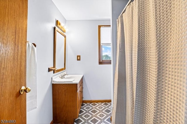 1033 Huff Ave, Manville Boro, NJ 08835 - bathroom featuring vanity and a shower with curtain