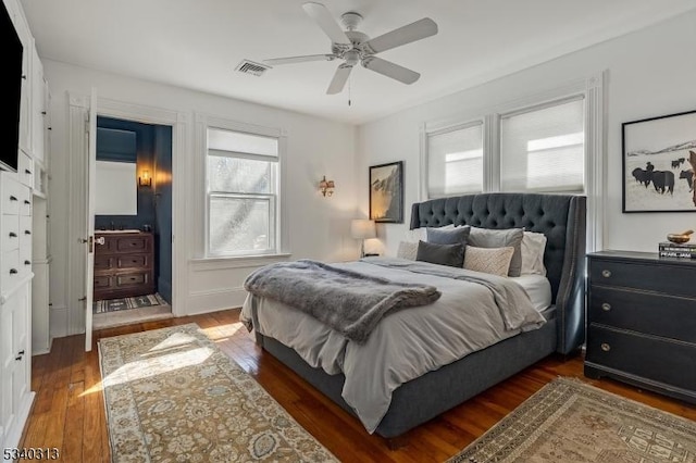 62 Mountain Ave, Summit City, NJ 07901 - bedroom with wood finished floors and ceiling fan