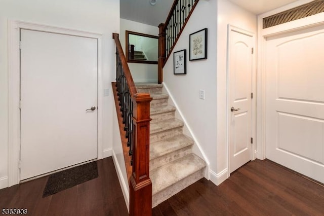 16 Forest Dr, Hampton Twp, NJ 07860 - staircase with wood finished floors and baseboards