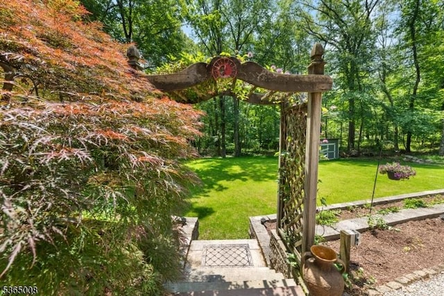 16 Forest Dr, Hampton Twp, NJ 07860 - view of grassy yard with an outbuilding