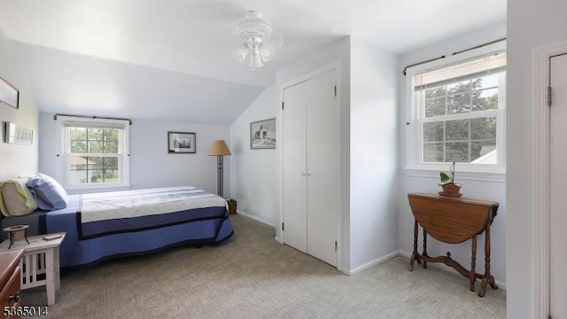 120 Meadowbrook Dr, North Plainfield Boro, NJ 07062 - bedroom with light colored carpet and vaulted ceiling