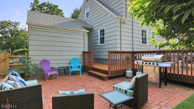 120 Meadowbrook Dr, North Plainfield Boro, NJ 07062 - wooden deck with a patio and a grill