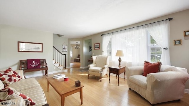 120 Meadowbrook Dr, North Plainfield Boro, NJ 07062 - living area with stairway and light wood-style floors
