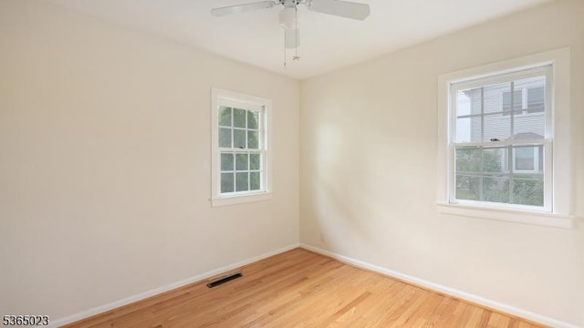122 Madison St, South Bound Brook Boro, NJ 08880 - unfurnished room featuring light wood-type flooring and ceiling fan