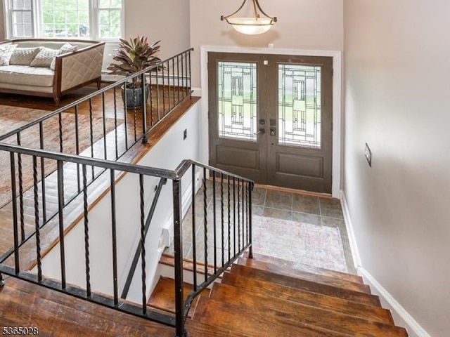 16 Seneca Trl, Randolph Twp, NJ 07869 - foyer entrance featuring french doors and stairway