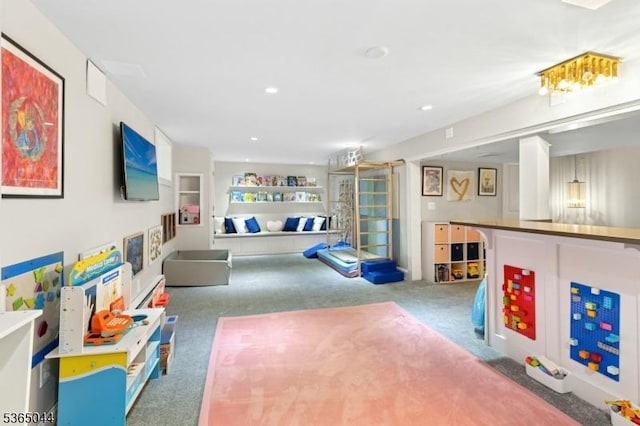 849 Bradford Ave, Westfield Town, NJ 07090 - playroom featuring carpet and recessed lighting