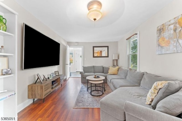 268 Warburton Ave, Hawthorne Boro, NJ 07506 - living area featuring wood finished floors and built in features