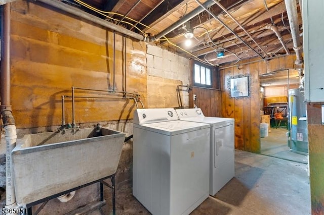 268 Warburton Ave, Hawthorne Boro, NJ 07506 - laundry room with water heater and washing machine and clothes dryer