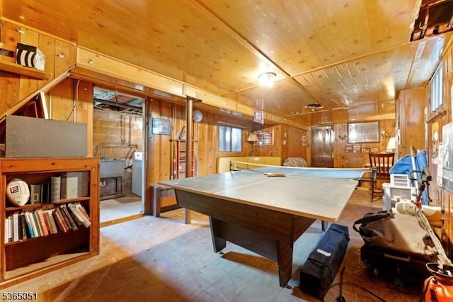 268 Warburton Ave, Hawthorne Boro, NJ 07506 - playroom featuring wooden walls and wooden ceiling