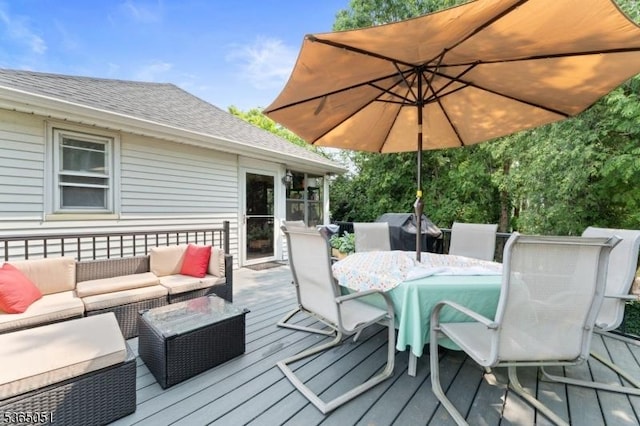 268 Warburton Ave, Hawthorne Boro, NJ 07506 - wooden terrace featuring an outdoor hangout area, outdoor dining area, and area for grilling