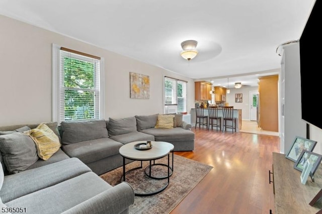 268 Warburton Ave, Hawthorne Boro, NJ 07506 - living room featuring light wood-style flooring