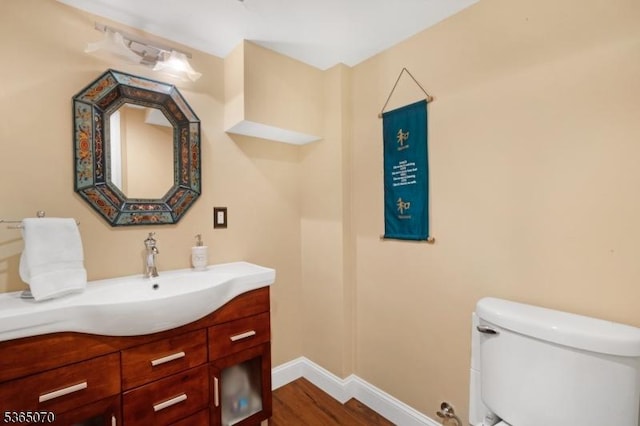 3310 Round Hill Rd, Branchburg Twp, NJ 08876 - half bath with vanity and wood finished floors