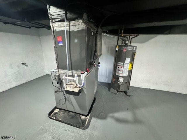 882 Lafayette Ave, Hawthorne Boro, NJ 07506 - utility room featuring gas water heater and heating unit