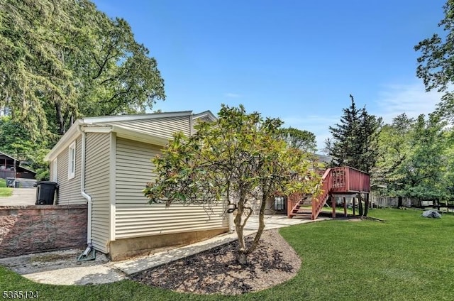 76 Hillside Rd, Sparta Twp, NJ 07871 - back of house with stairs and a deck