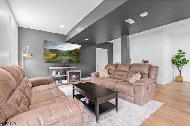 176 Randolph Ave, Mine Hill Twp, NJ 07803 - living room with light wood-type flooring and recessed lighting