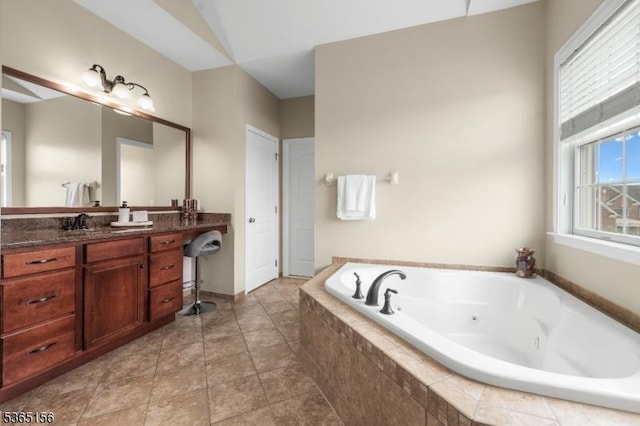 6 Cope Ct, Hillsborough Twp, NJ 08844 - bathroom featuring a whirlpool tub and vanity