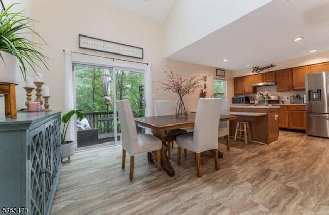 149 Wingate Dr, Independence Twp, NJ 07840 - dining area with healthy amount of natural light, recessed lighting, and a high ceiling