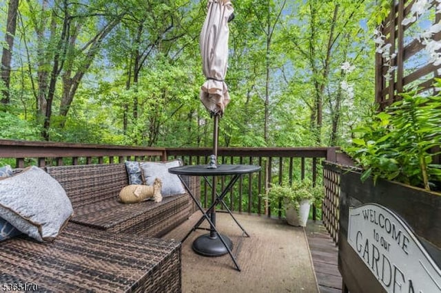 149 Wingate Dr, Independence Twp, NJ 07840 - view of wooden terrace