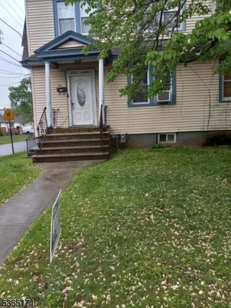 1368 E 2nd St, Plainfield City, NJ 07062 - property entrance featuring a yard and cooling unit