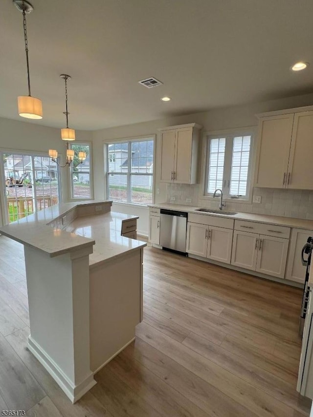 77 Norton Rd, Hillsborough Twp, NJ 08844 - kitchen featuring dishwasher, healthy amount of natural light, tasteful backsplash, and recessed lighting
