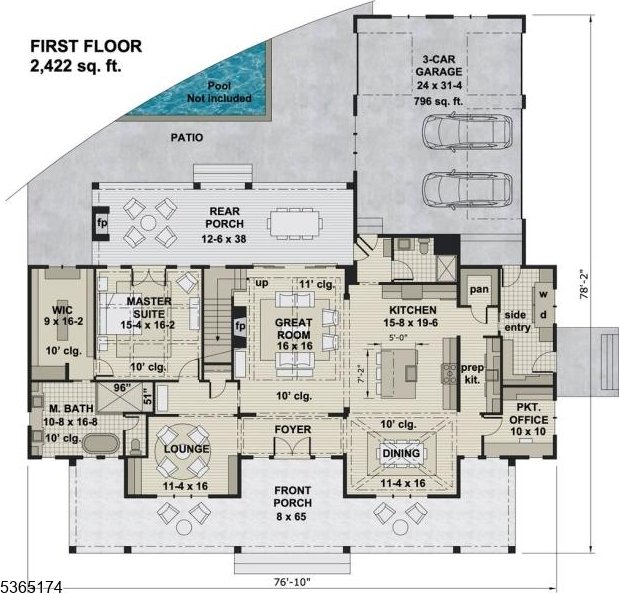 2 County Line Rd, Mendham Boro, NJ 07945 - view of room layout