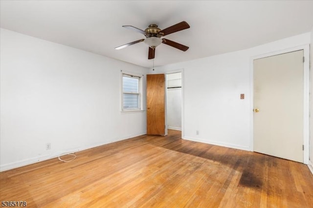 267 William St, Belleville Twp, NJ 07109 - unfurnished bedroom featuring wood finished floors, ceiling fan, and a closet