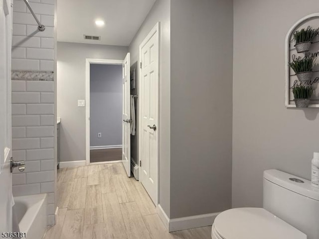 26 Knollwood Rd, Hanover Twp, NJ 07981 - bathroom featuring a bathtub, wood finished floors, and a shower