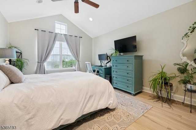 9 Mahogany Way, Randolph Twp, NJ 07869 - bedroom with light wood-style floors, a ceiling fan, and high vaulted ceiling