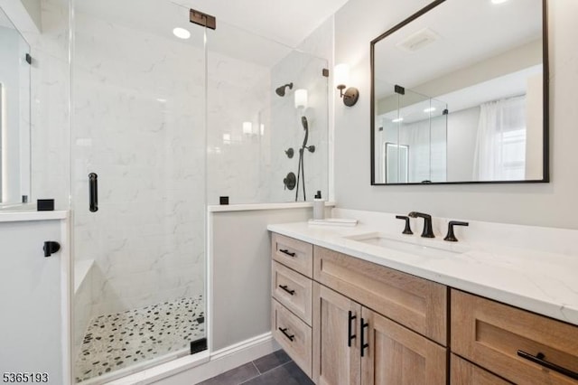 9 Mahogany Way, Randolph Twp, NJ 07869 - full bath featuring a shower stall, vanity, and tile patterned flooring