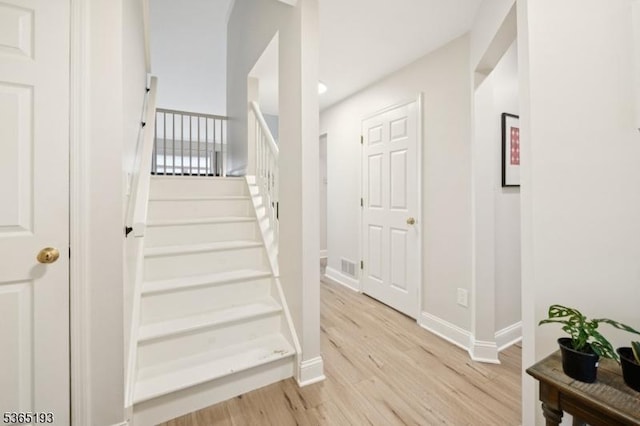 9 Mahogany Way, Randolph Twp, NJ 07869 - stairway with wood finished floors and baseboards