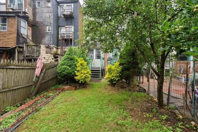 93 Garside St, Newark City, NJ 07104 - view of yard with a wooden deck and cooling unit