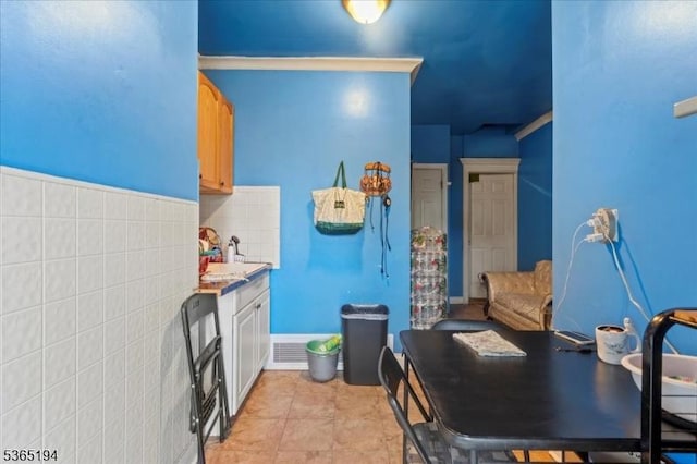 93 Garside St, Newark City, NJ 07104 - kitchen featuring light countertops and light tile patterned flooring