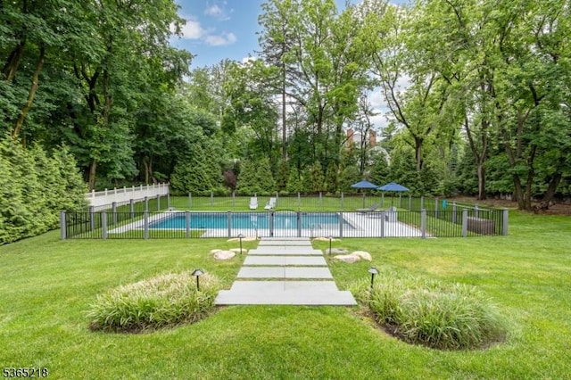95 Green Ave, Madison Boro, NJ 07940 - view of pool with view of wooded area