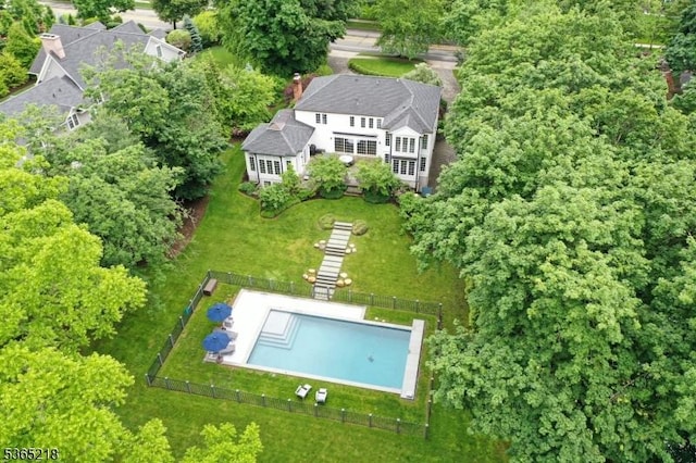 95 Green Ave, Madison Boro, NJ 07940 - view from above of property with a pool area