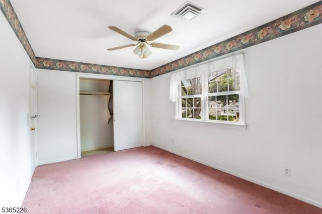 2538 Mountain Ave, Scotch Plains Twp, NJ 07076 - unfurnished bedroom with light carpet, a closet, and ceiling fan