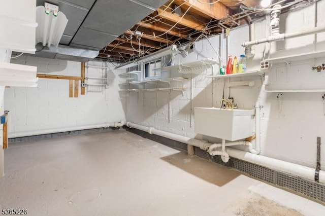 2538 Mountain Ave, Scotch Plains Twp, NJ 07076 - unfinished basement with a sink