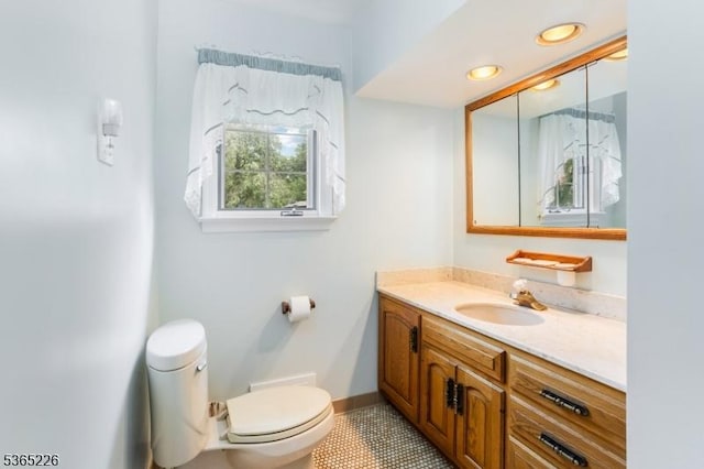 2538 Mountain Ave, Scotch Plains Twp, NJ 07076 - bathroom with vanity and tile patterned floors