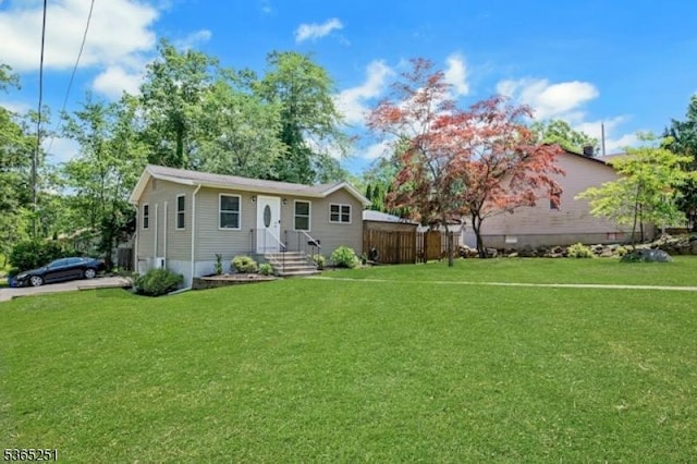 67 Riverview Ave, Lincoln Park Boro, NJ 07035 - ranch-style home featuring a front lawn