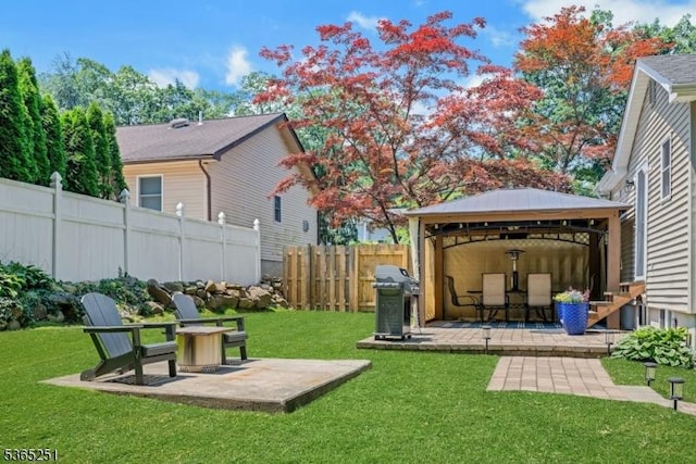 67 Riverview Ave, Lincoln Park Boro, NJ 07035 - fenced backyard with a gazebo and a patio
