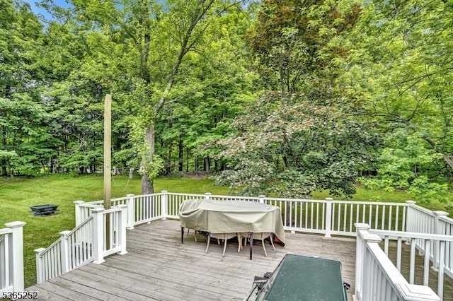 23 Estate Dr, Wantage Twp, NJ 07461 - deck with a yard and outdoor dining area