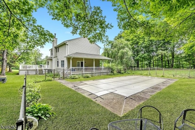 23 Estate Dr, Wantage Twp, NJ 07461 - back of house with a chimney