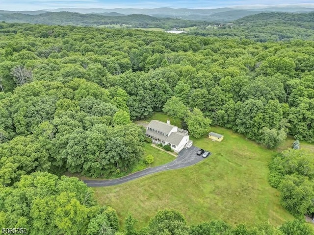 23 Estate Dr, Wantage Twp, NJ 07461 - bird's eye view of a heavily wooded area and mountains