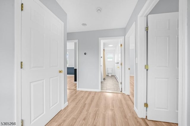 310 Green St, Boonton Town, NJ 07005 - hall featuring baseboards and light wood finished floors